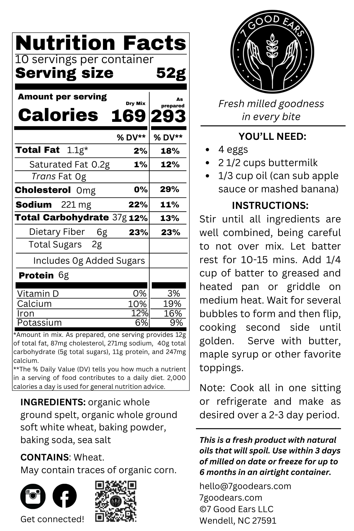 Organic Pancake Mix